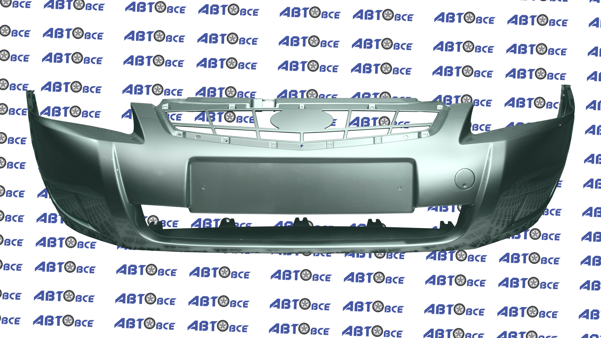 Бампер передний ВАЗ-21704-2171-21724 (рестайлинг) в цвет Сочи (360) Нового Образца под туманки Кампласт